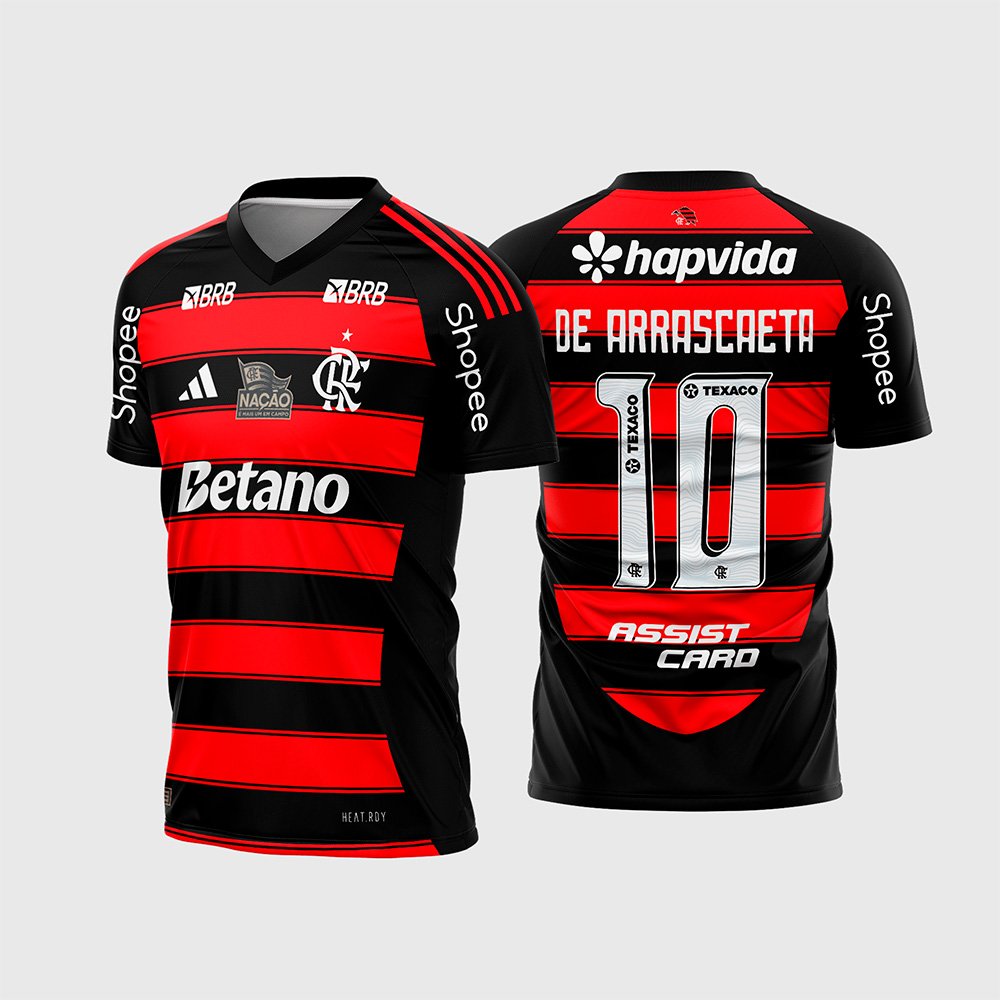 Arte Camisa Flamengo Titular 2025 2026 Modelo Atualizado