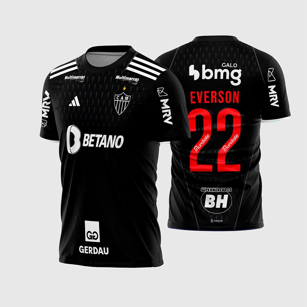 Arte Vetor Estampa Camisa Atlético Mineiro Goleiro I 2023 - 2024