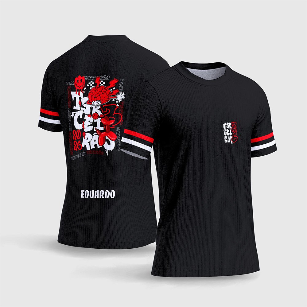 Arte Camisa Terceirão Cerebro Vermelho 2026