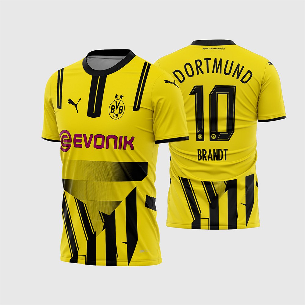 Arte Vetor Camisa Borussia Dortmund Cup 2024 – 2025