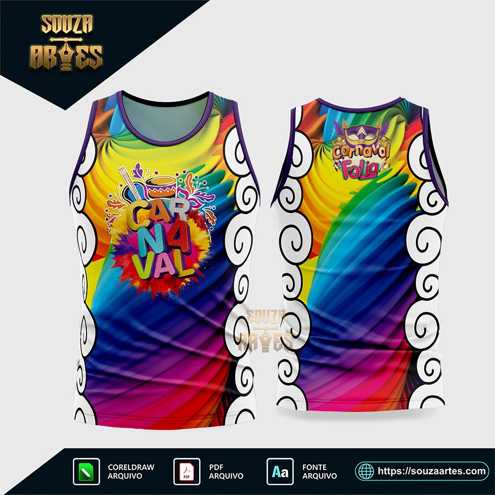 Arte Vetor Camisa Abadá Bloco Carnaval 2026 - Modelo 41