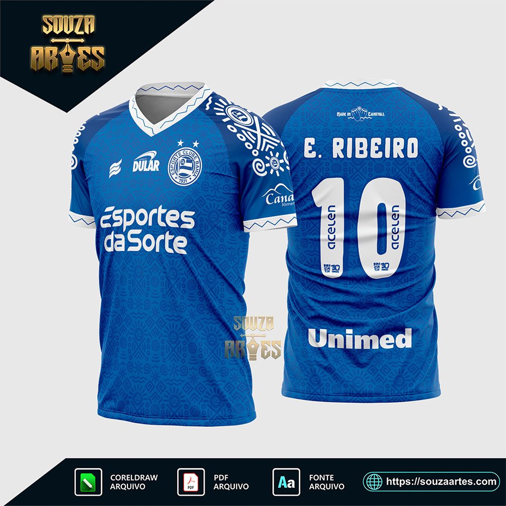 Arte Vetor Camisa Bahia Consciência Negra 2024 - 2025