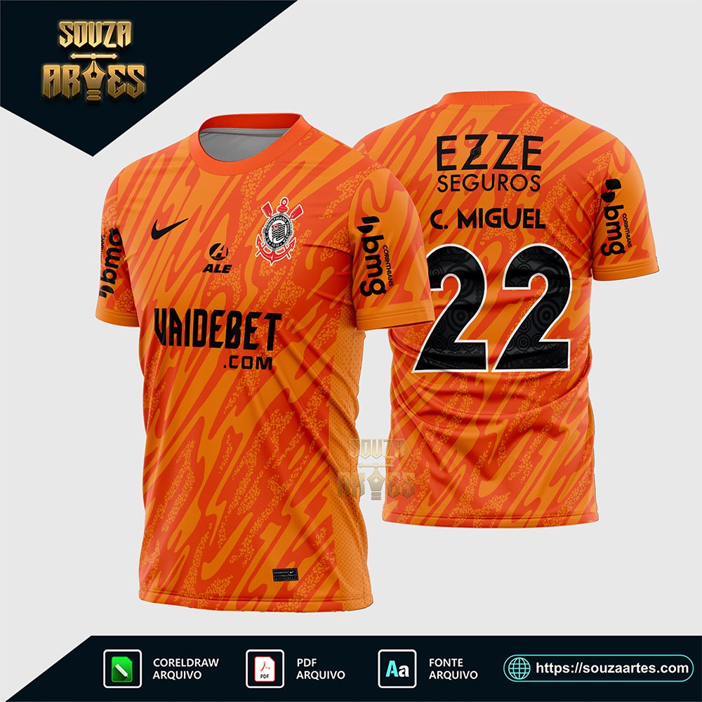 Arte Vetor Camisa Corinthians Goleiro 2024 - 2025