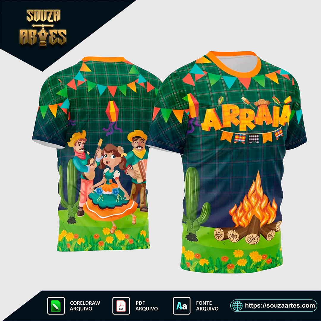 Estampa Vetor Camisa - São joão 2025 - Arraiá 2025 - Festa Junina