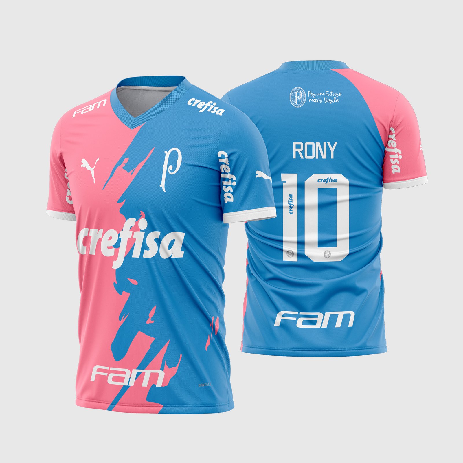 Arte Vetor Camisa do Palmeiras Outubro Rosa Novembro Azul 2023 - 2024