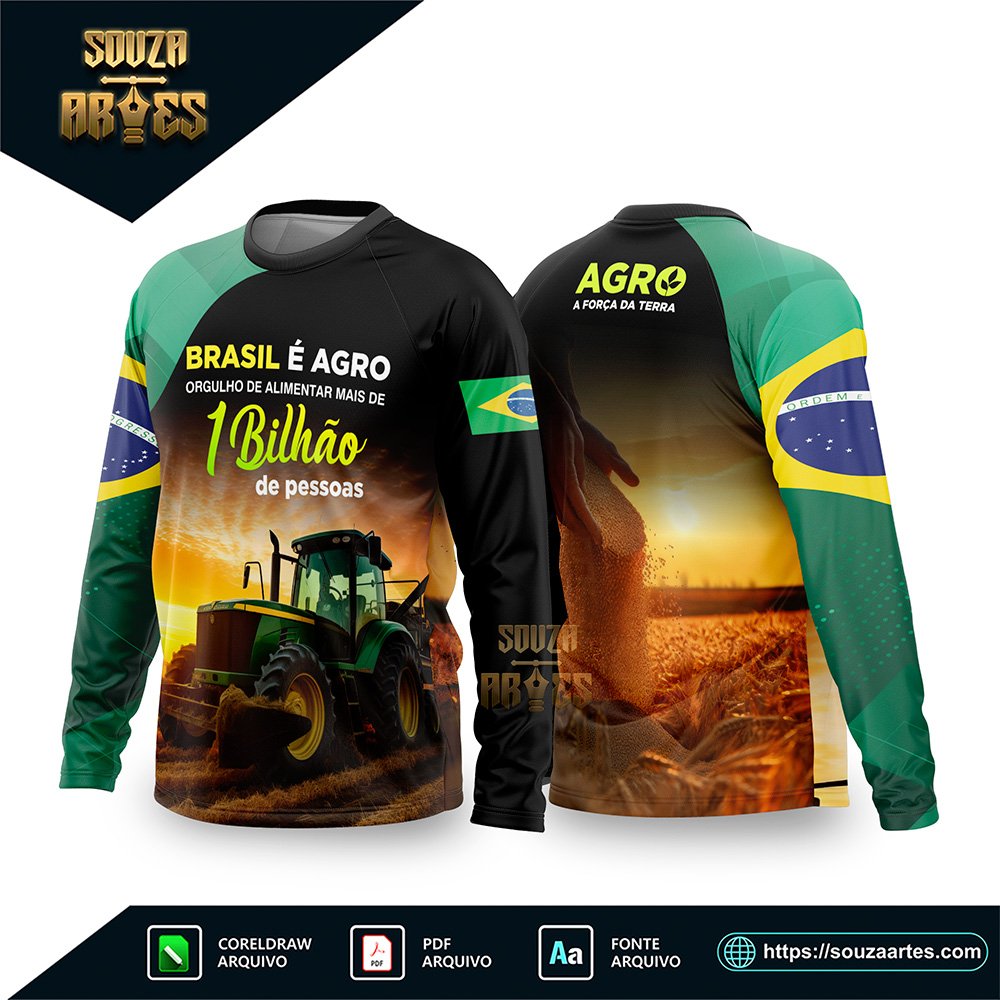 Arte Vetor Camisa AGRO - O Brasil é Agro 2026