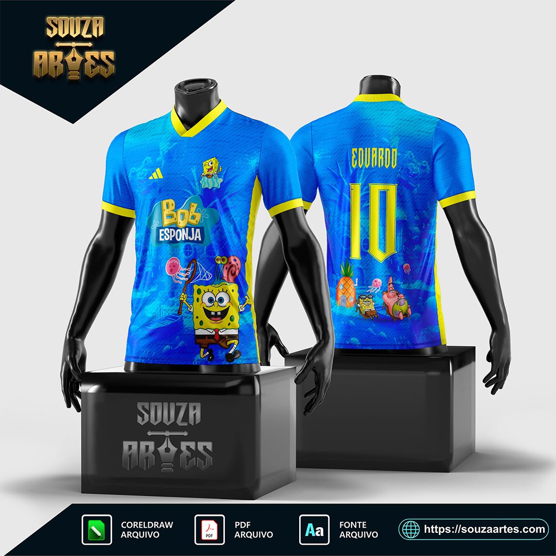 Arte Vetor Camisa Interclasse Bob Esponja 2024 - 2025