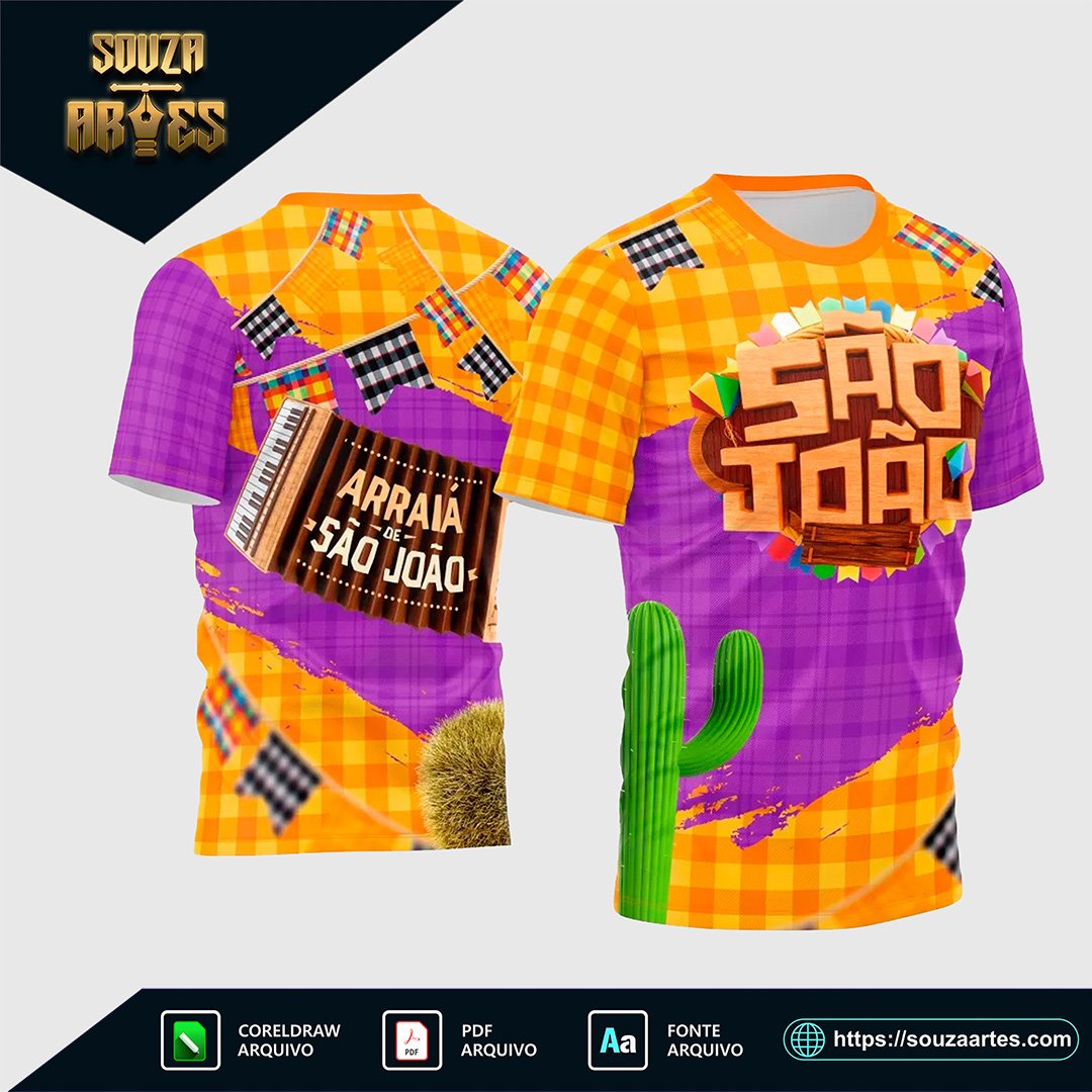 Estampa Vetor Camisa - Arraiá 2025 - Festa Junina - São joão 2025