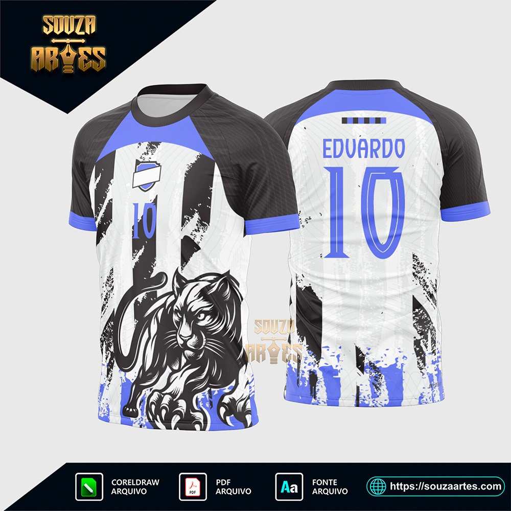 Arte Vetor Camisa Interclasse Pantera Negra com Roxo 2025