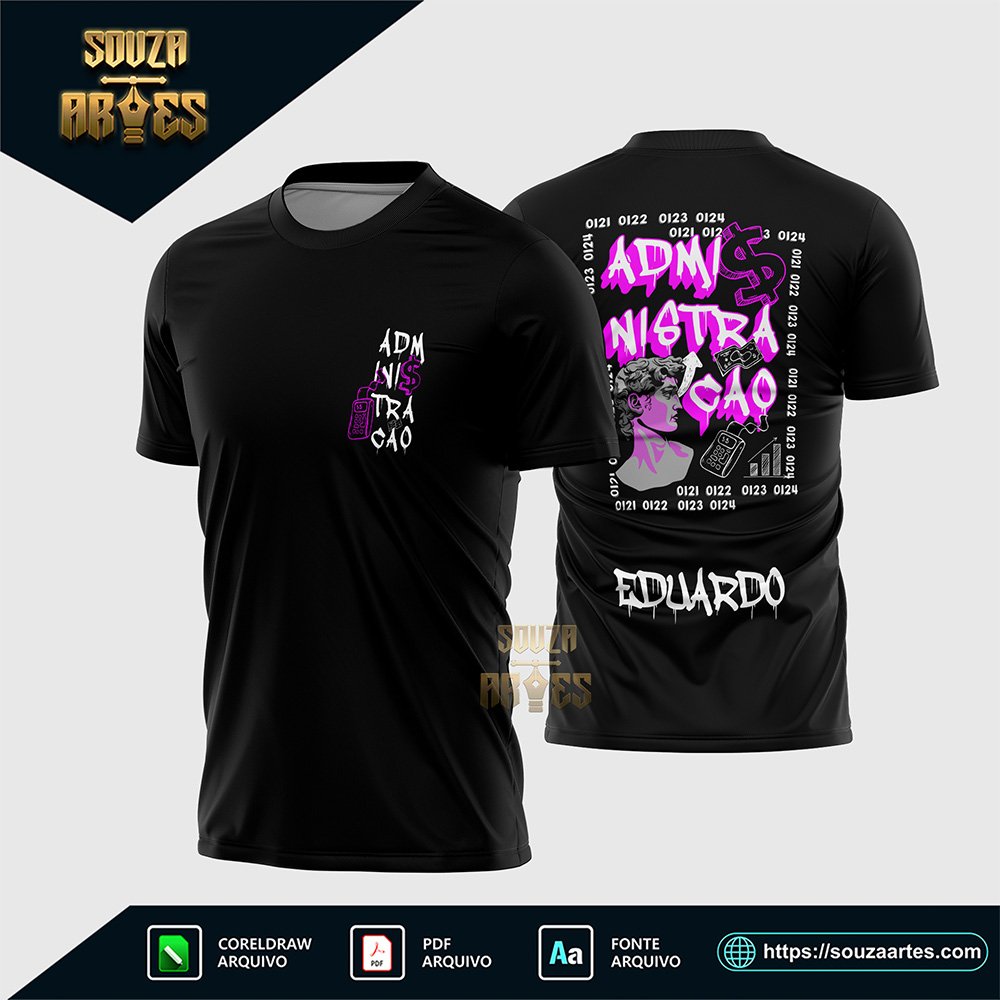 Arte Vetor Camisa Formandos Administração