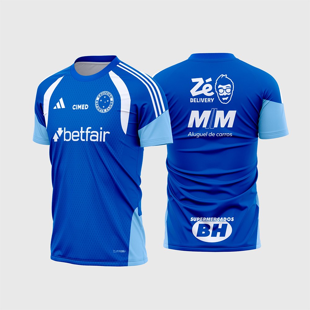 Arte Vetor Camisa Cruzeiro Treino 2026