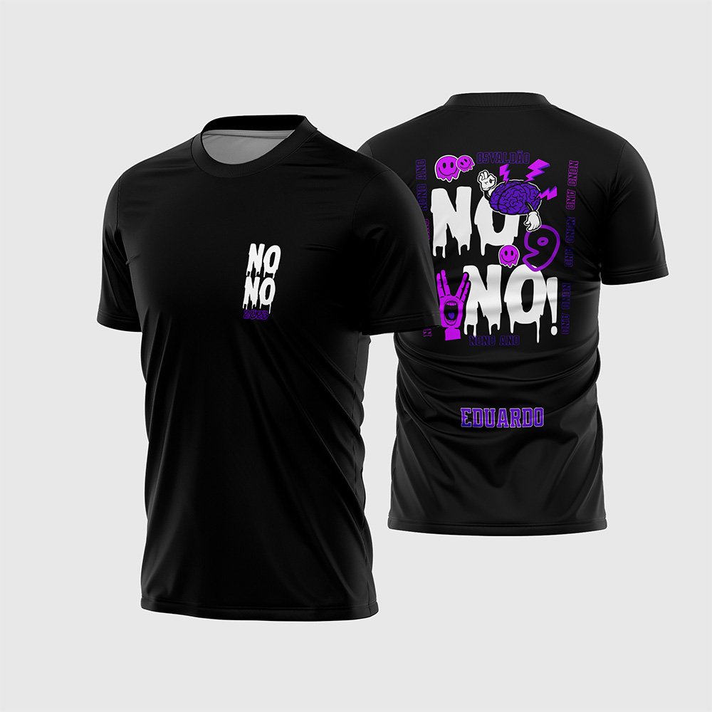 Arte Camisa Nono Ano Streetwear Roxa e Lilas 2026