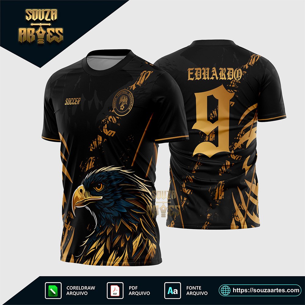 Arte Vetor Camisa InterClasse Águia Dourada