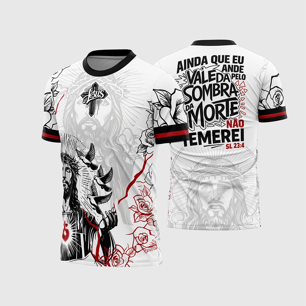 Arte Camisa Interclasse Jesus Cristo Salmo 23.4