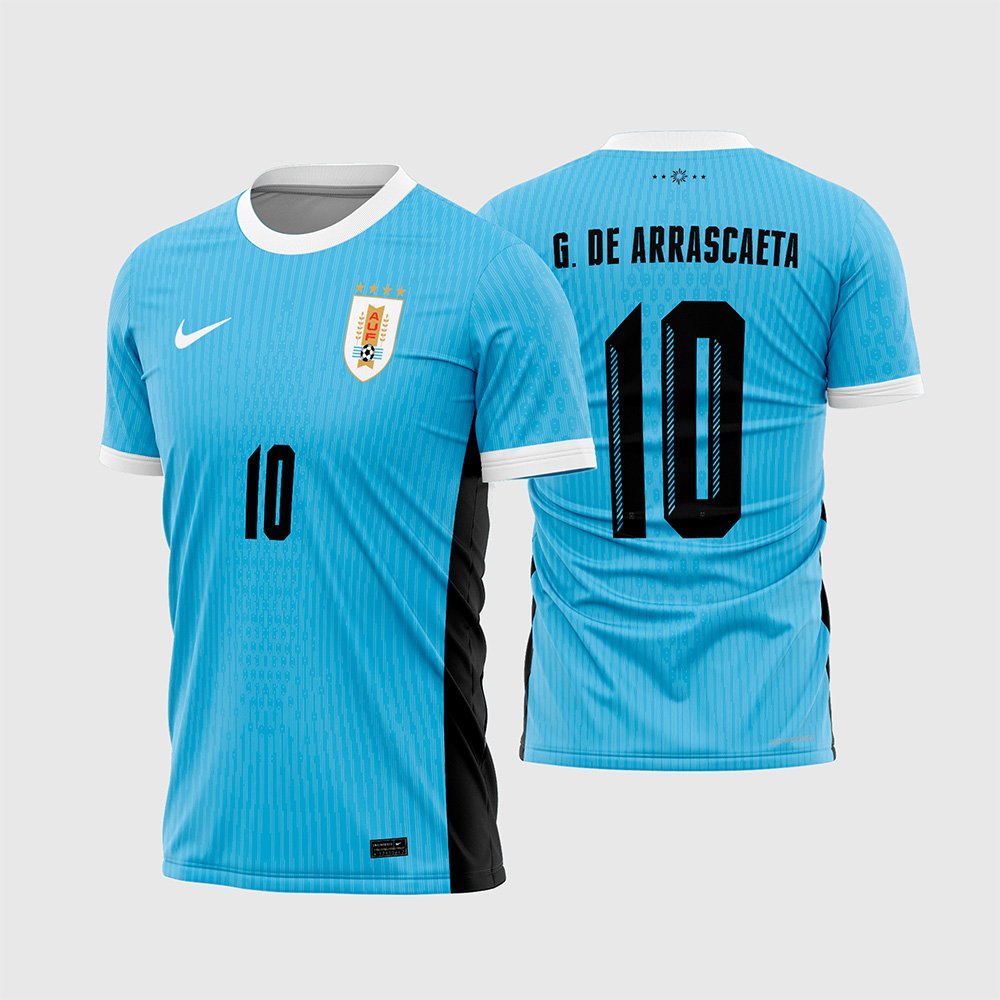Arte Vetor Camisa Uruguai Titular 2024 - 2025