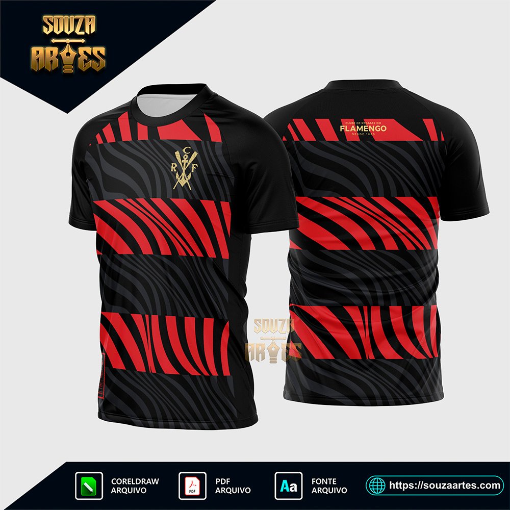 Arte Vetor Camisa Flamengo Pherusa 130 Anos