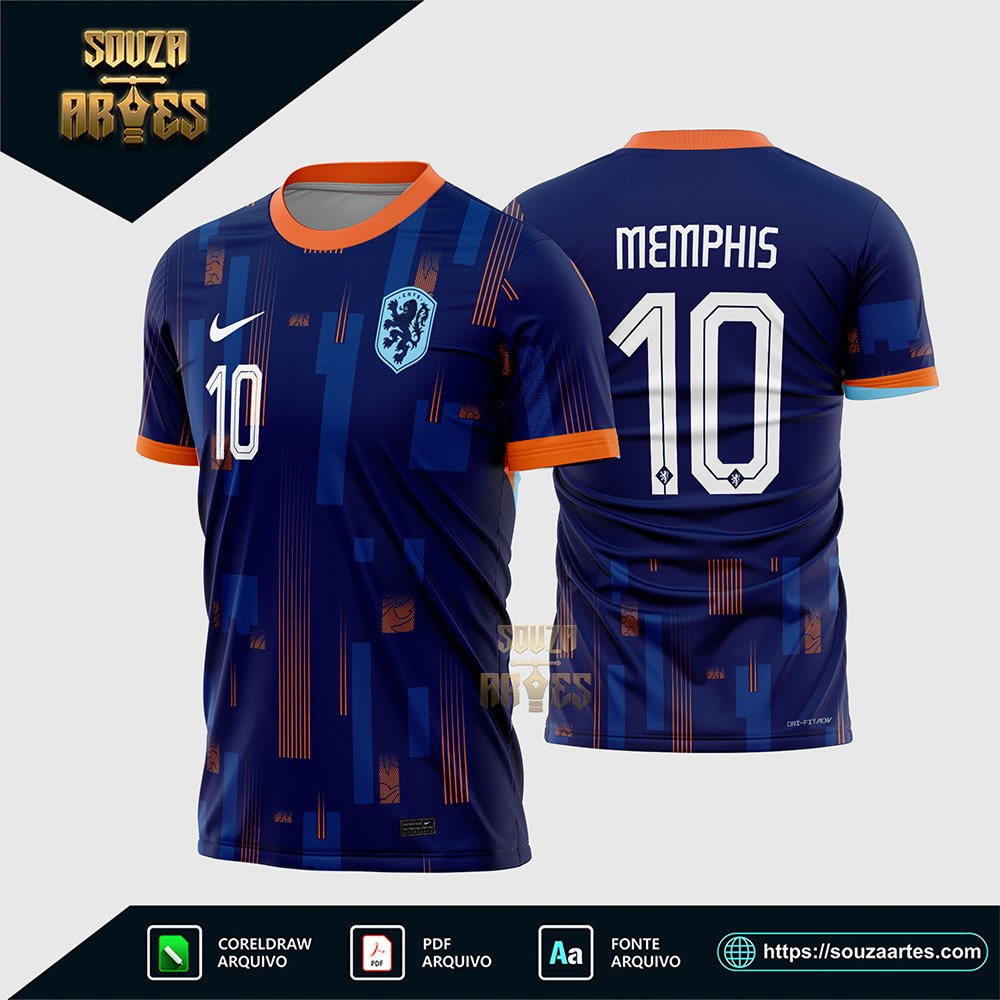 Arte Vetor Camisa Holanda Reserva 2024 - 2025