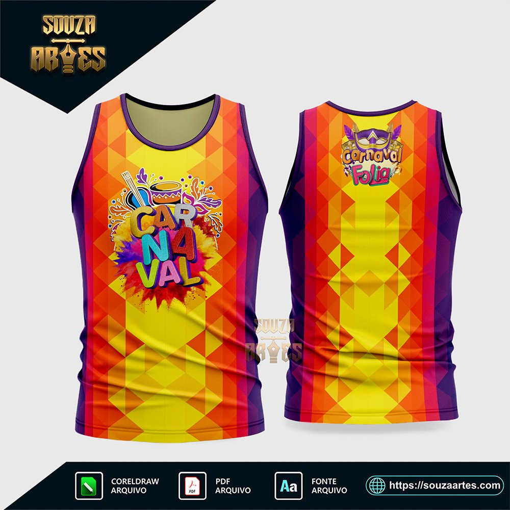 Arte Vetor Camisa Abadá Bloco Carnaval 2026 - Modelo 15