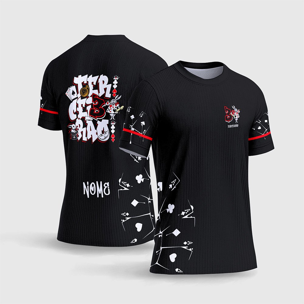 Arte Vetor Camisa Terceirão Coelho Cartas Baralho