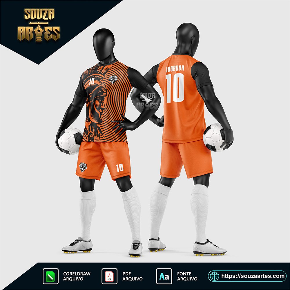 Arte Vetor Estampa Uniforme de Time de Futebol Amador 2026