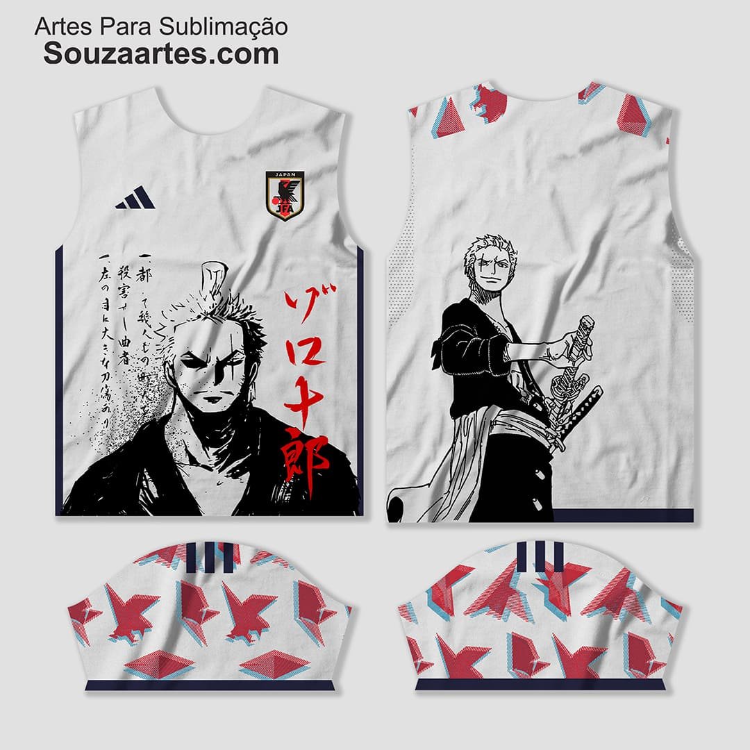 Arte Vetor Camisa Japão Luffy Visita 2022-2023