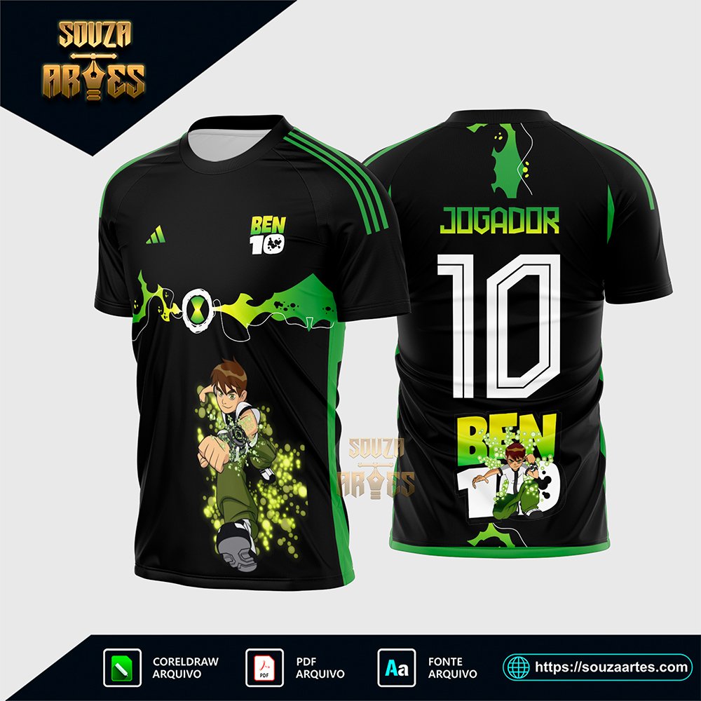 Arte Vetor Camisa de Interclasse Ben 10 2025