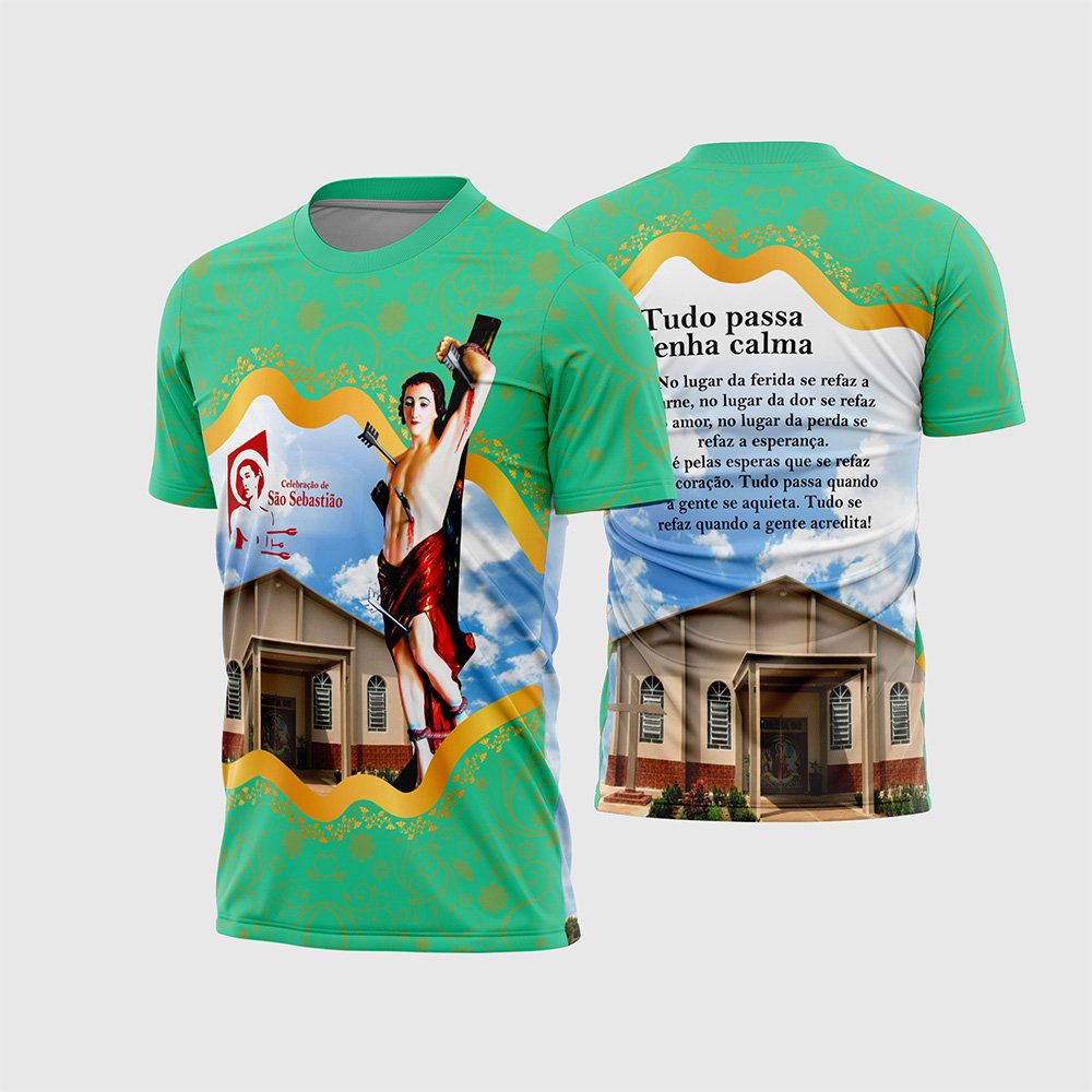 Arte Vetor Camisa Religião São Sebastião
