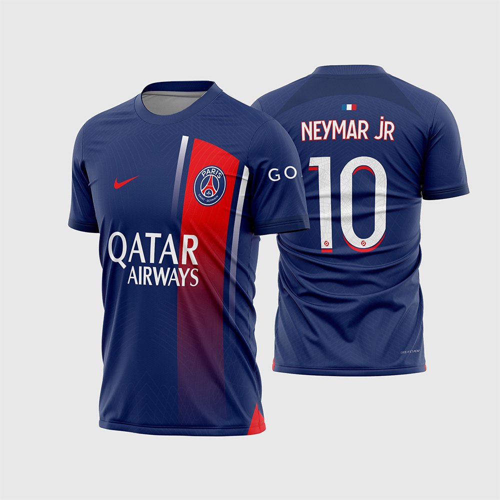 Arte Vetor Camisa PSG Titular 2023 - 2024