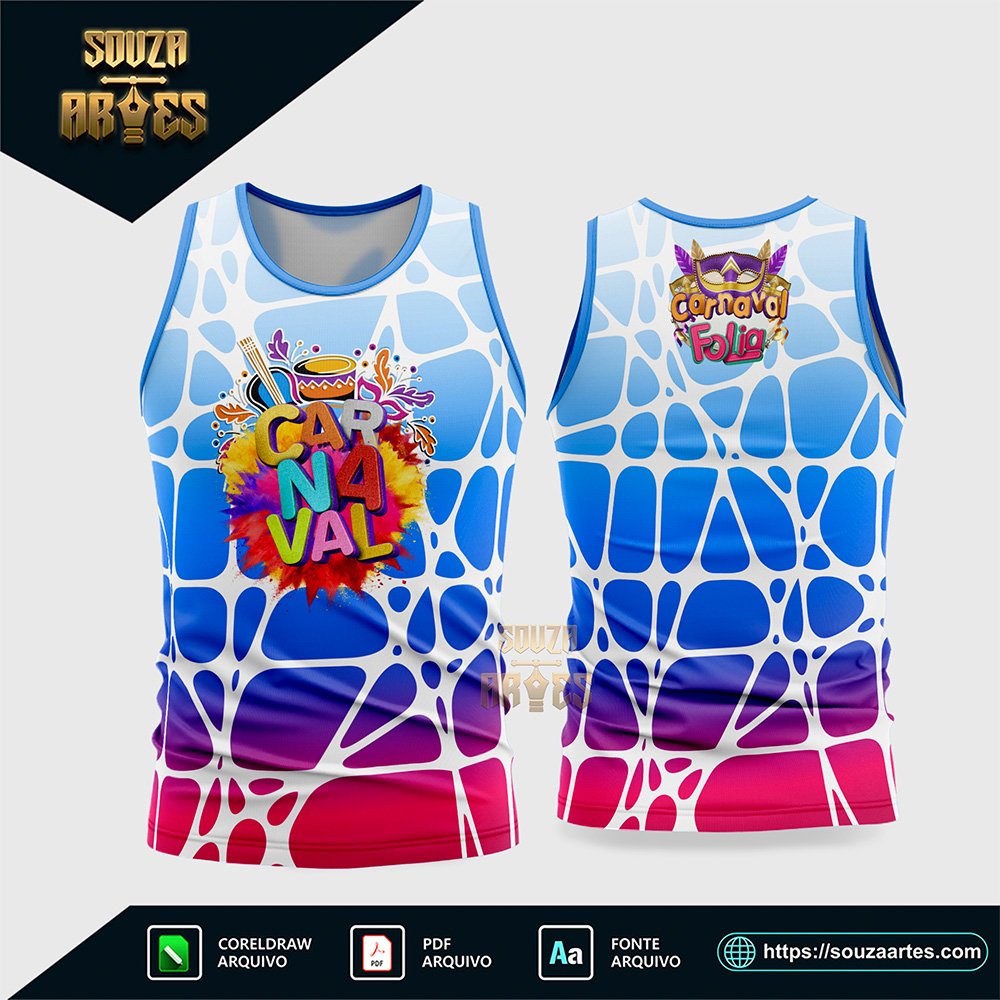 Arte Vetor Camisa Abadá Bloco Carnaval 2026 - Modelo 13