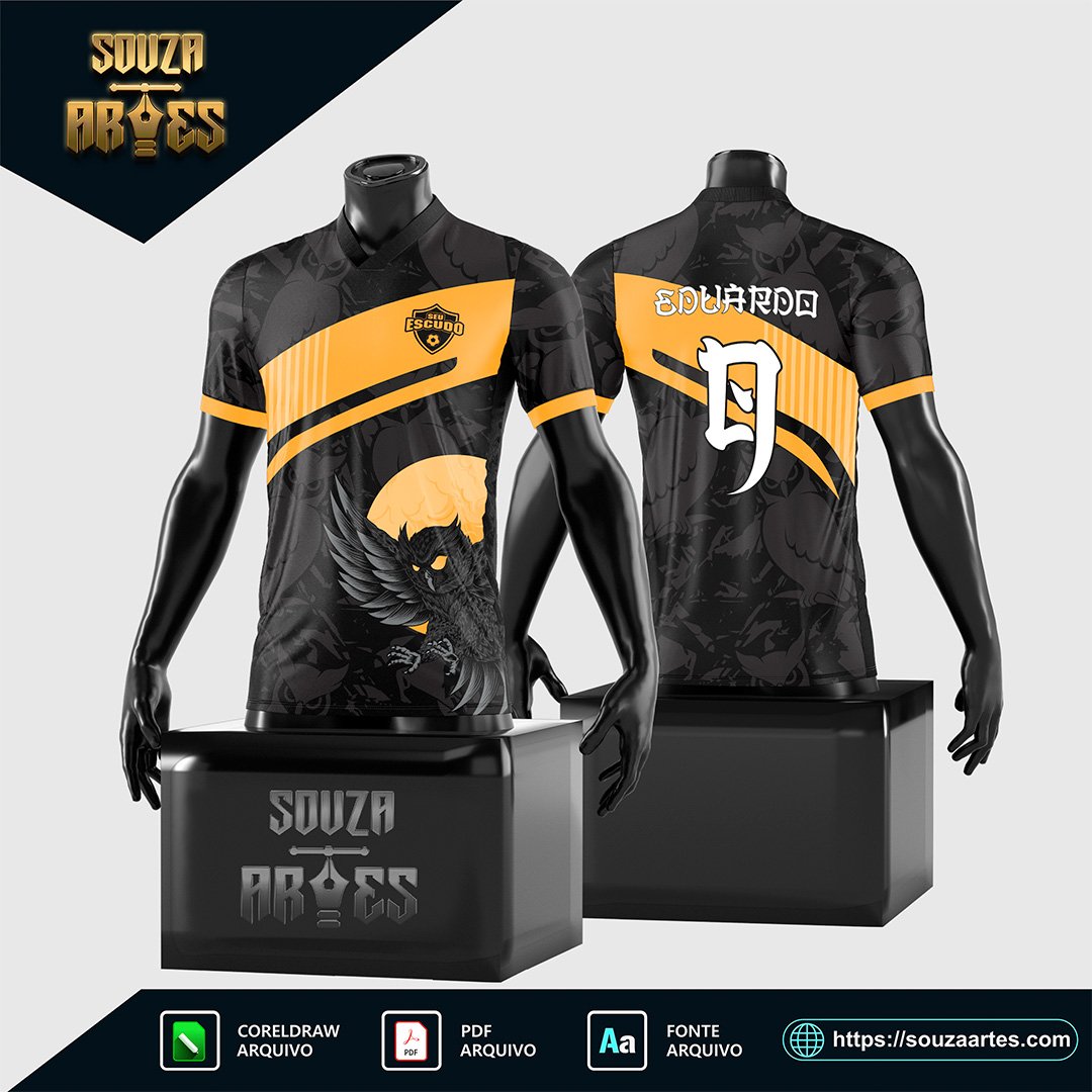 Arte Vetor Camisa InterClasse Coruja Noturna 2024 - 2025
