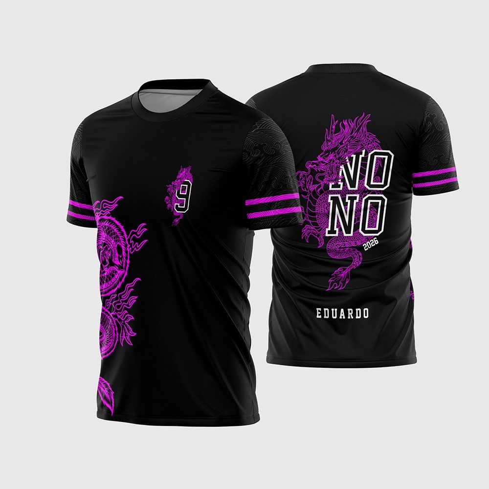Arte Camisa Nono Ano Dragão Roxo 2026