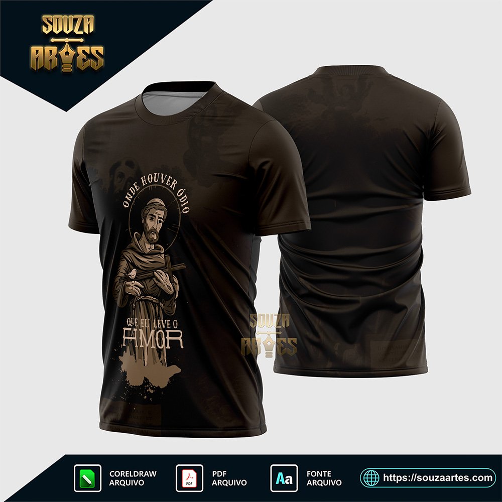 Arte Vetor Camisa Religião são Francisco 2026