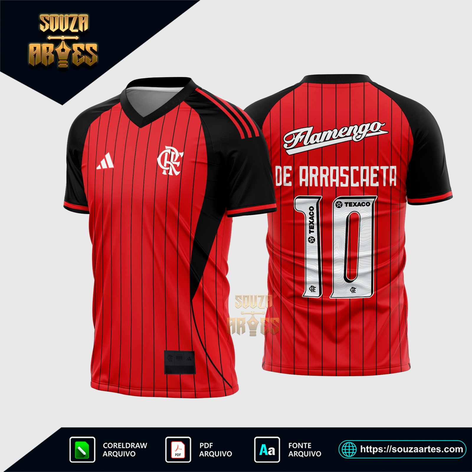 Arte Estampa Camisa Flamengo Passeio CWC 2025 - 2026