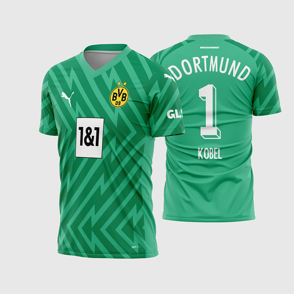 Arte Vetor Camisa Borussia Dortmund Goleiro III 2023 - 2024
