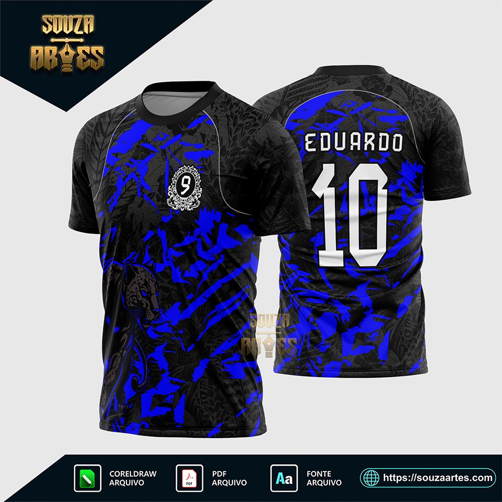 Arte Vetor Camisa InterClasse Pantera Nono Ano Modelo Azul