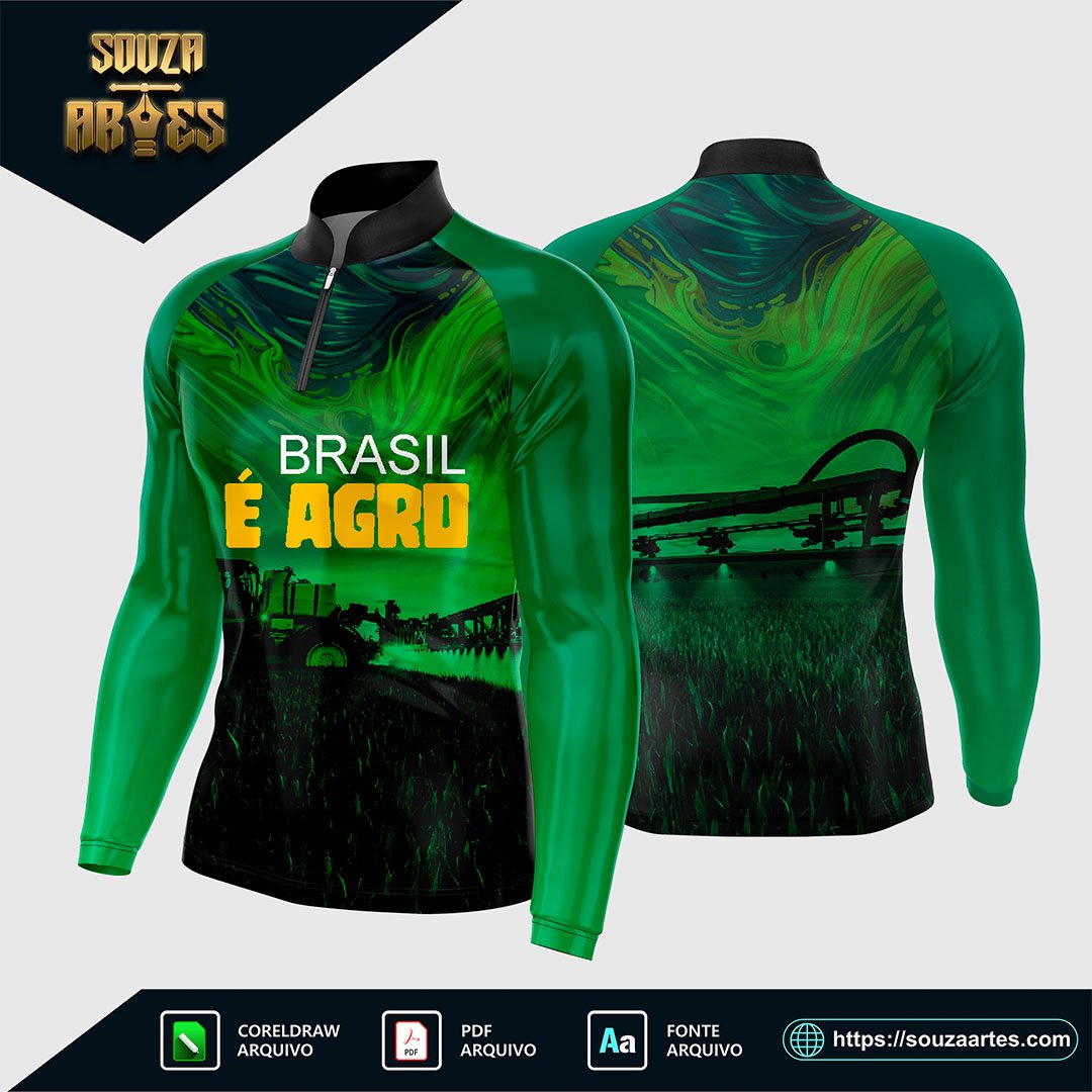Arte Vetor Camisa AGRO - O Brasil é Agro 2025