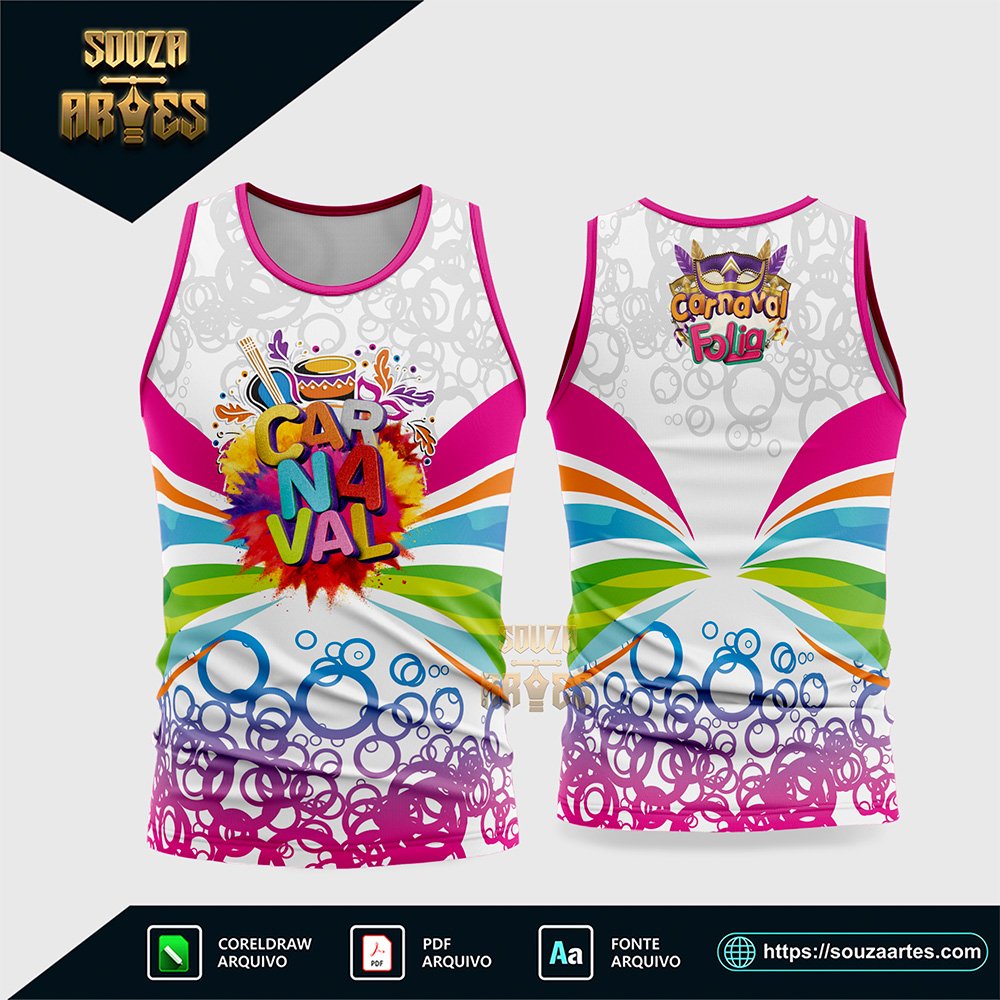 Arte Vetor Camisa Abadá Bloco Carnaval 2026 - Modelo 42