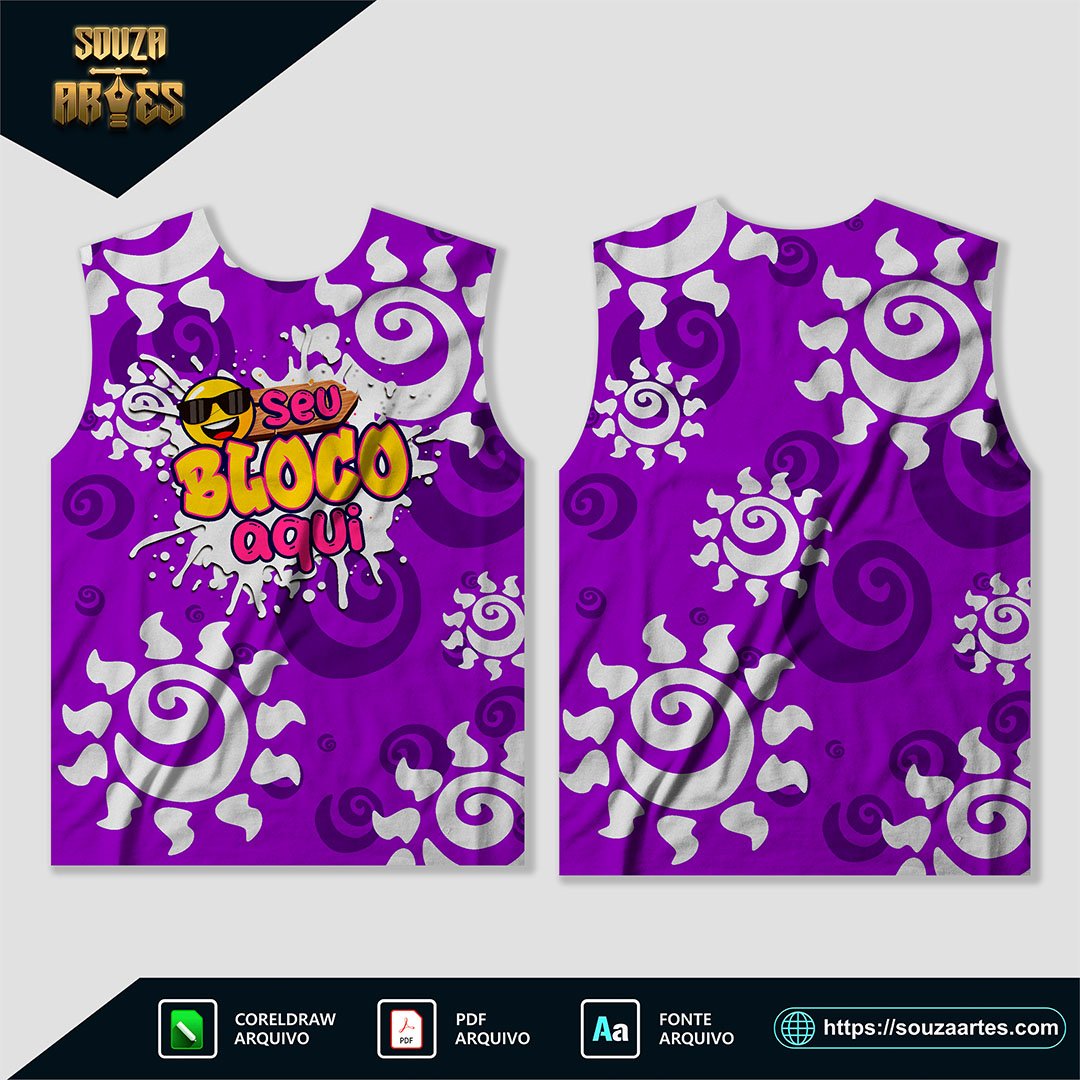 Arte Camisa Abadá Bloco Carnaval 2025 Sublimação – Modelo 28