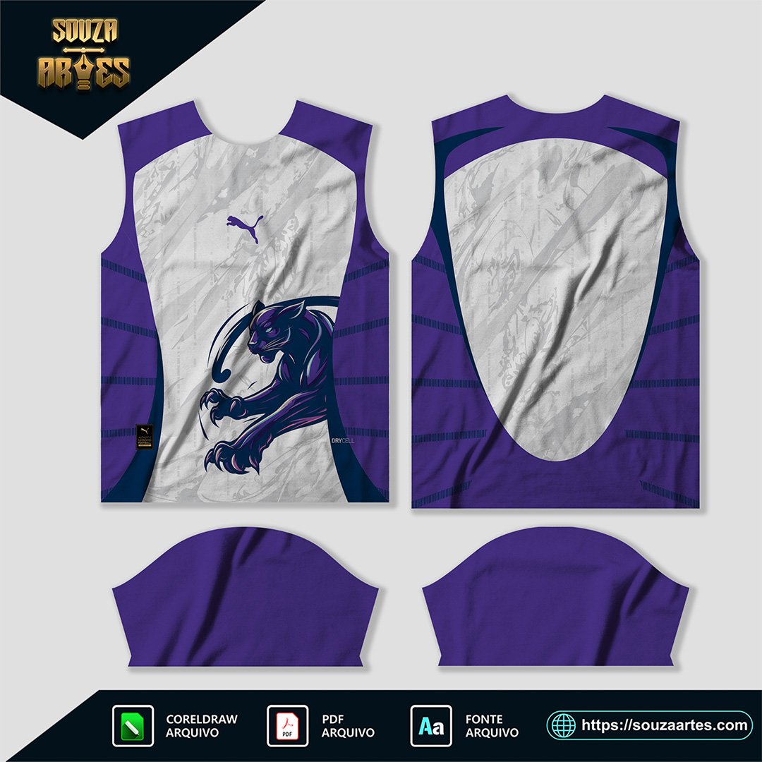 Arte Camisa Conceito Puma - Design Vetor CDR 2025 Exclusivo