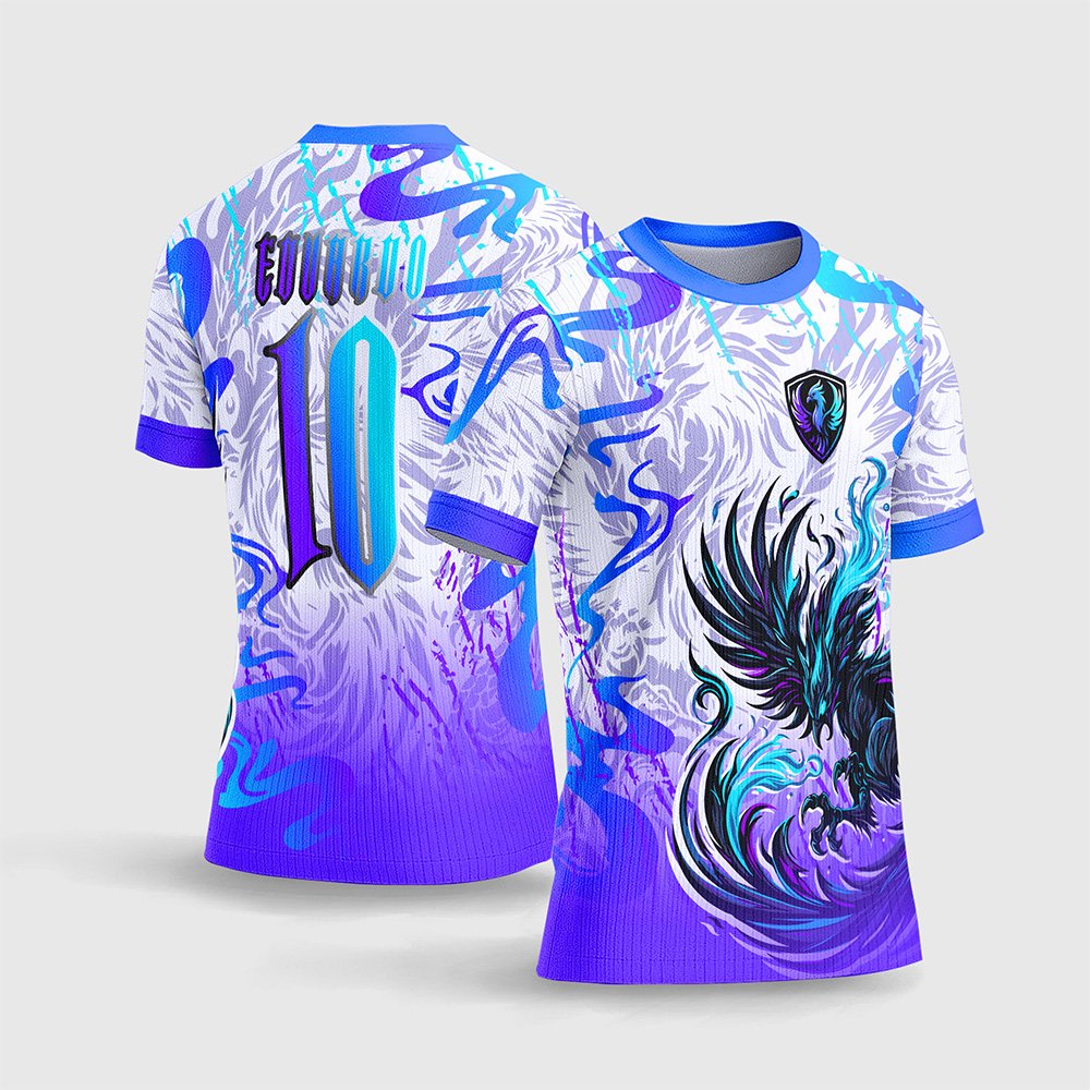 Arte Vetor Camisa Interclasse Fênix Roxa Degrade 2026