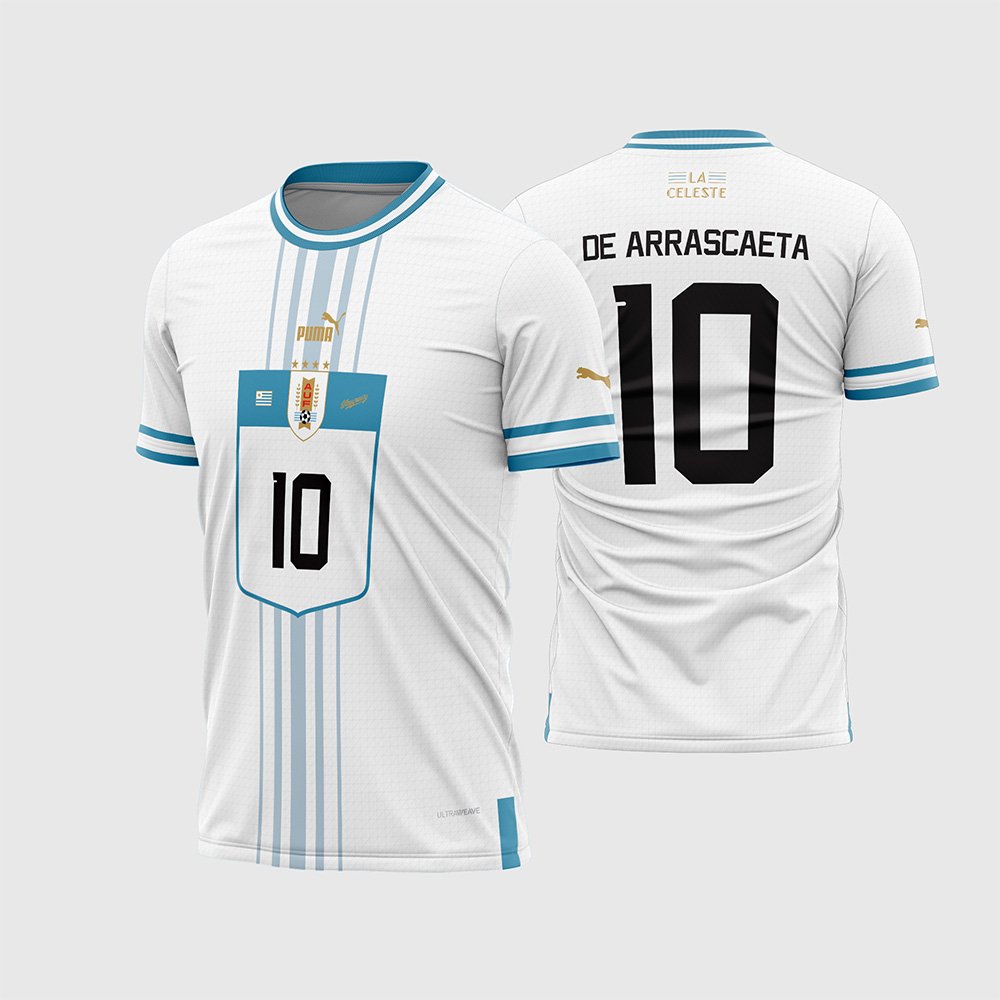 Arte Vetor Camisa Uruguai 2022 - 2023 Reserva