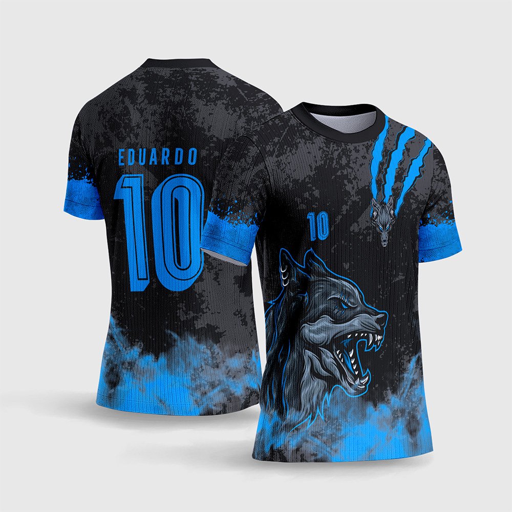 Arte Vetor Template Camisa para InterClasse Lobo Ferroz Azul 2026
