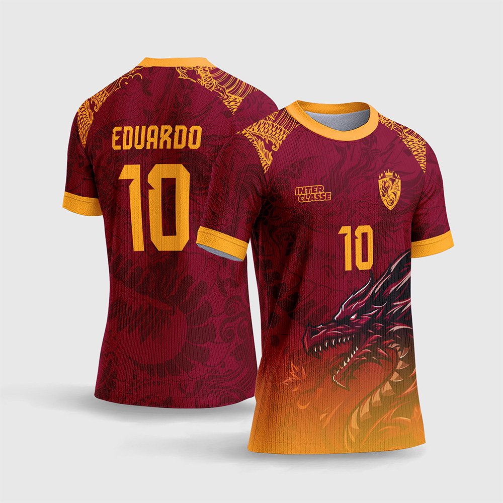 Arte Vetor Camisa de Interclasse 2026 Dragão Vermelho