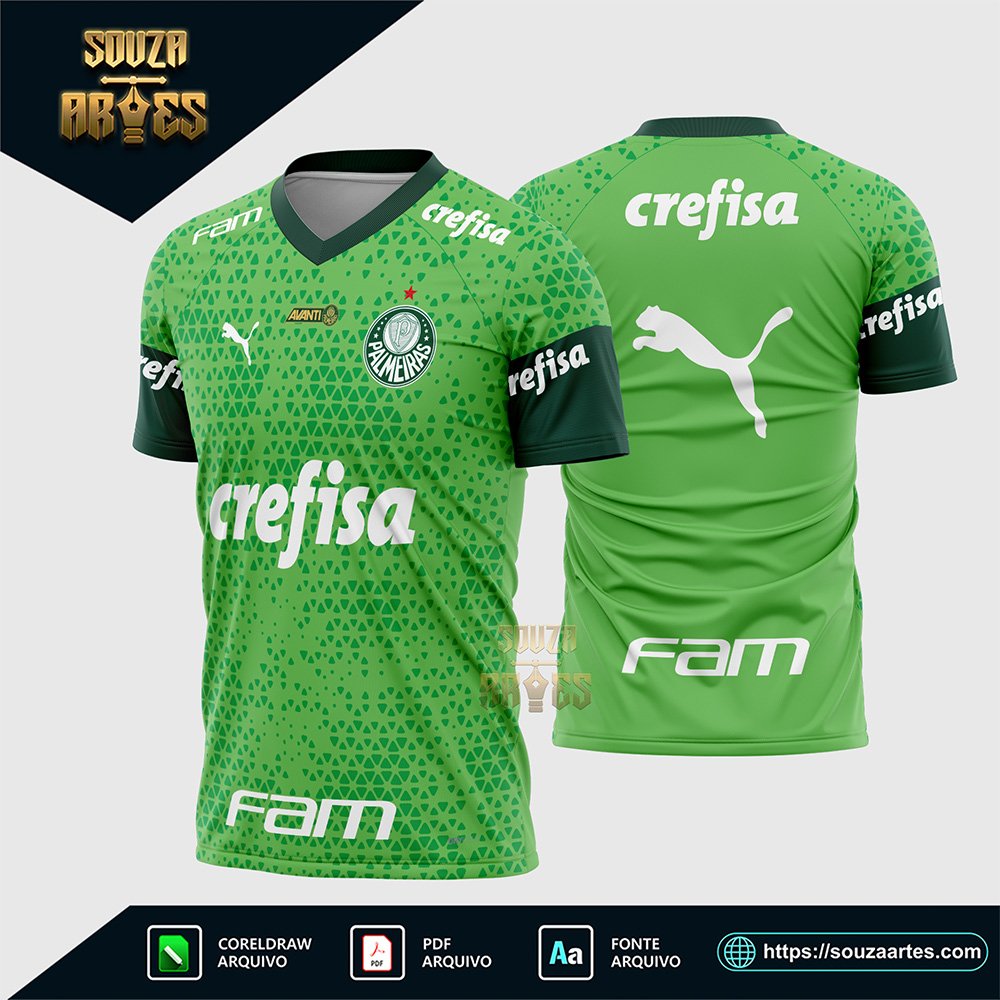 Arte Vetor Camisa Palmeiras Treino I 2024 - 2025