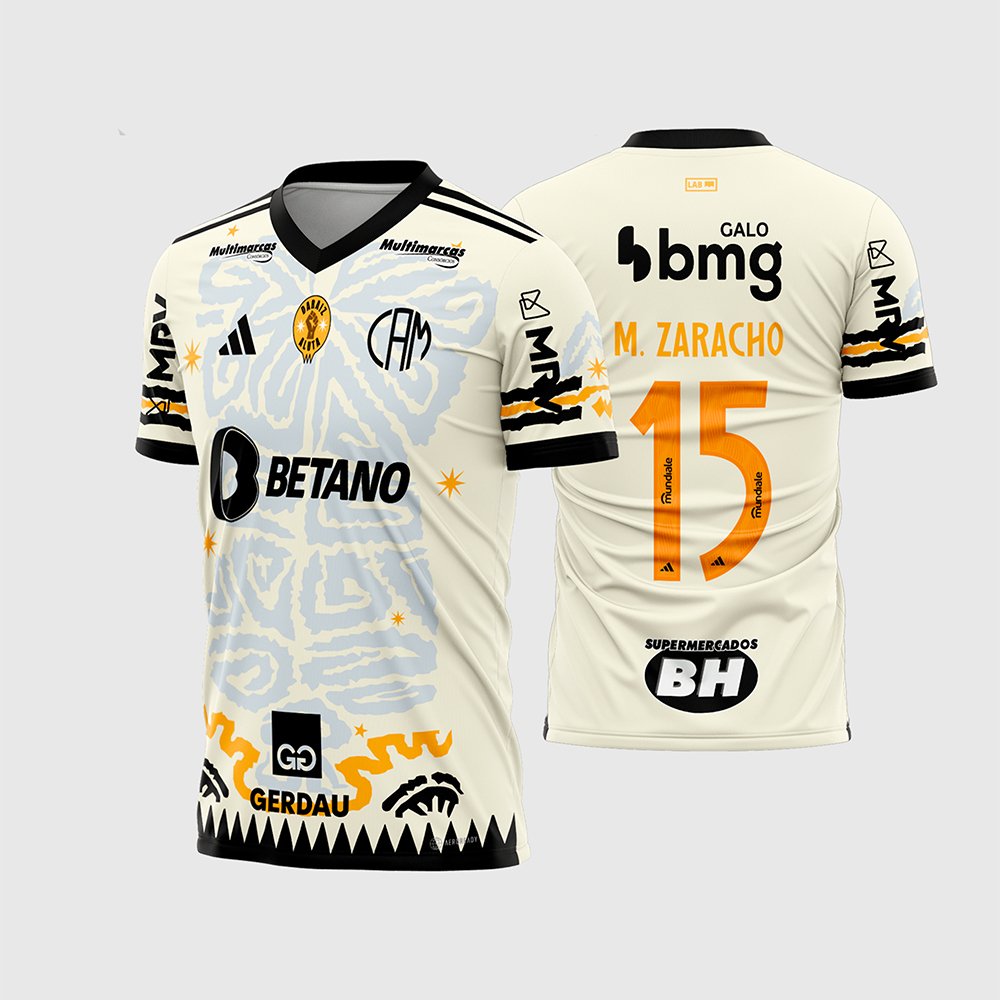 Arte Vetor Camisa Atlético Mineiro Consciência Negra 2023 2024