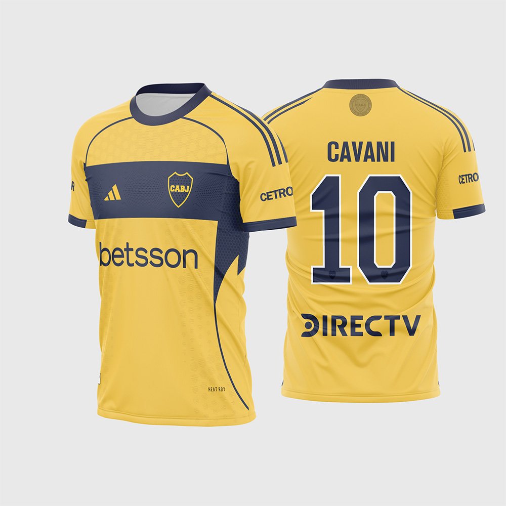 Arte Vetor Camisa Boca Juniors Visita 2025 2026