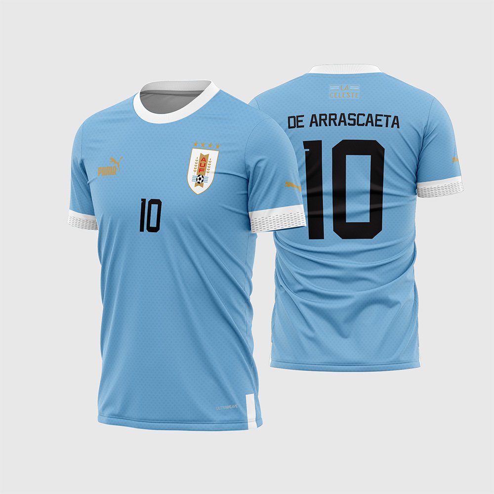 Arte Vetor Camisa Uruguai 2022 - 2023 Titular