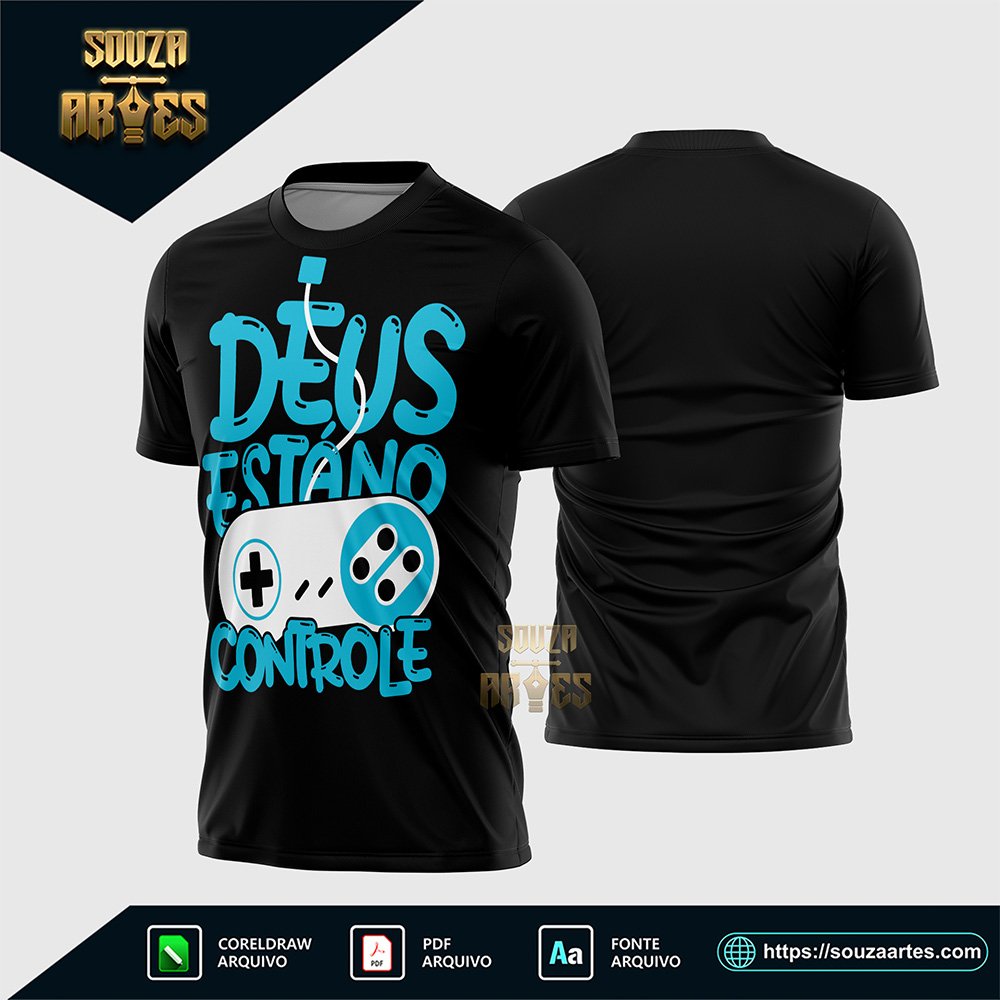 Arte Vetor Camisa Religião Deus Está No Controle - 2026