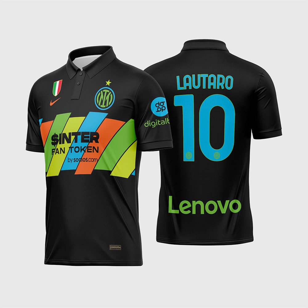 Arte Vetor Camisa Inter de Milão Alternativa 2021- 2022