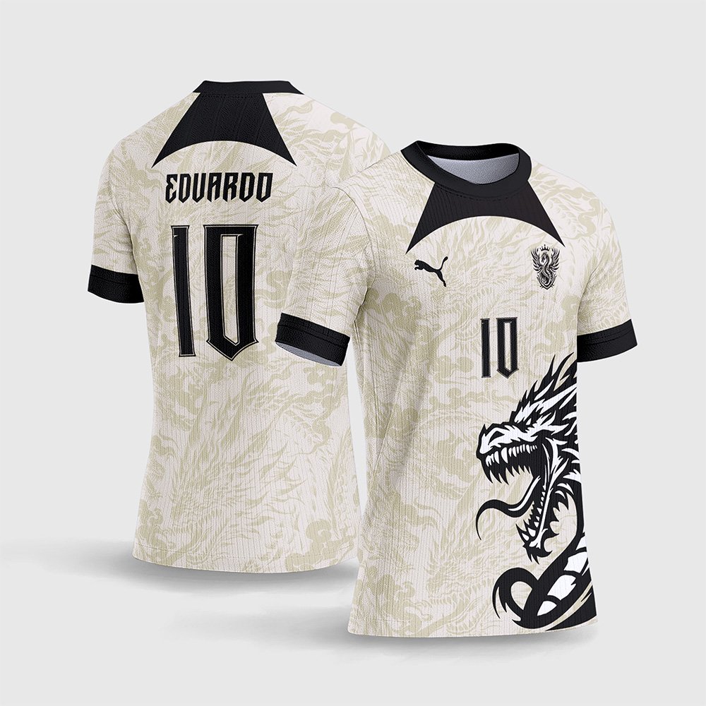 Arte Vetor Camisa de Interclasse Dragão Bege 2026